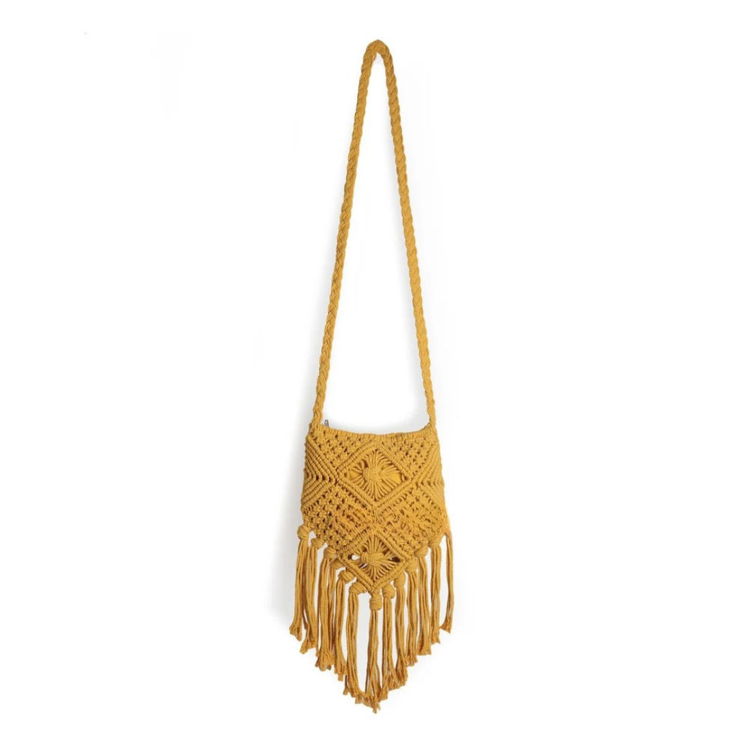 Boho Chic Macrame Bag Handcrafted Macrame Bag
